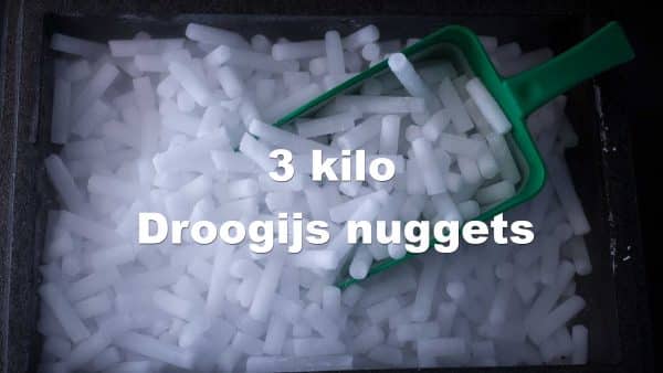 Droogijs nuggets 16mm (zonder doos) 3kg (alleen afhalen!!) 1
