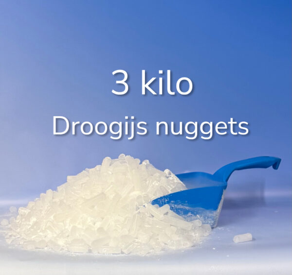 Droogijs nuggets 16mm (met of zonder doos) 3kg (alleen afhalen!!)